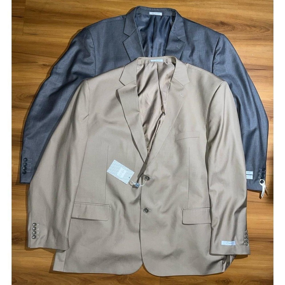Mens NWT Vinci Regular Fit Solid Colors 2 button Blazer Sports Coat (Set Of 2)